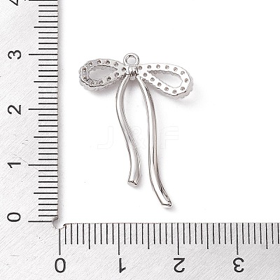 Rack Plating Brass Micro Pave Clear Cubic Zirconia Pendants LS-KK-H463-12P-1
