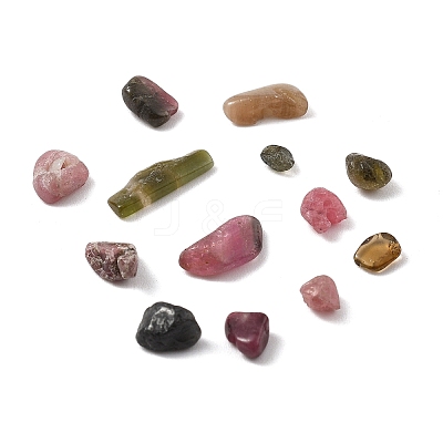 Natural Multicolor Tourmaline Chip Beads G-O103-07-01-1
