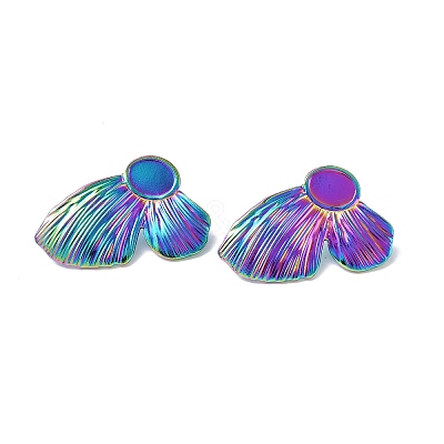 Ion Plating(IP) 304 Stainless Steel Stud Earring Findings LS-STAS-F286-06A-MC-1