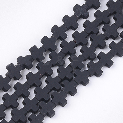 Spray Painted Non-magnetic Synthetic Hematite Beads Strands G-T116-18A-17-1