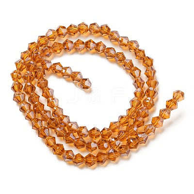 Transparent Electroplate Glass Beads Strands EGLA-A039-T4mm-A28-1
