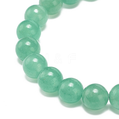 Natural Green Aventurine Beaded Stretch Bracelet BJEW-JB08879-03-1