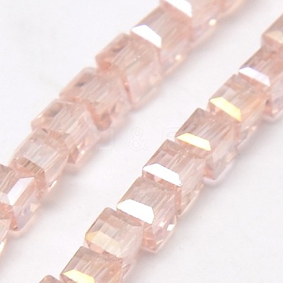 Electroplate Glass Bead Strands EGLA-J028-6x6mm-ABM-1