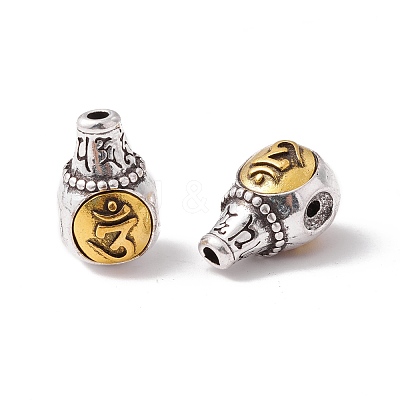 Chakra Rack Plating Tibetan Style Alloy 3-Hole Guru Beads PALLOY-H126-01A-1