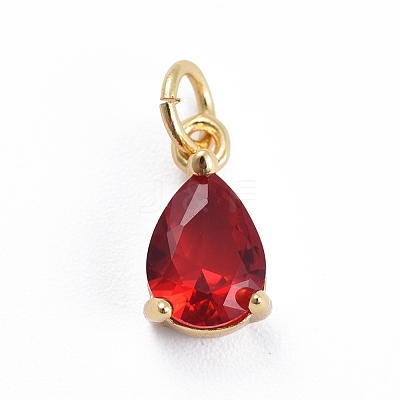 Brass Micro Pave Cubic Zirconia Pendants ZIRC-E164-64G-1