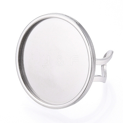 304 Stainless Steel Cuff Ring Findings STAS-S080-040I-P-1