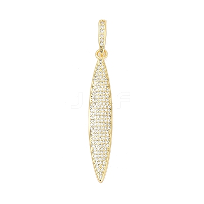 Brass Micro Pave Cubic Zirconia Pendants KK-H203-02G-1