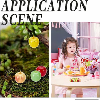 60Pcs 4 Styles Mini Artificial Apple DJEW-CA0001-15-1