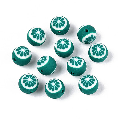 Fruits Theme Handmade Polymer Clay Beads CLAY-T022-04H-1