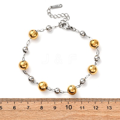304 Stainless Steel Cable Chains Bracelets BJEW-K284-03B-GP-1