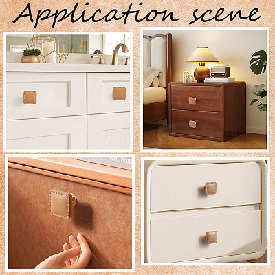 6Pcs Imitation Leather Jewelry Box Drawer Handles FIND-CL0001-69B-1