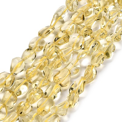 Natural Lemon Quartz(Heated) Beads Strands G-P568-C01-01-1