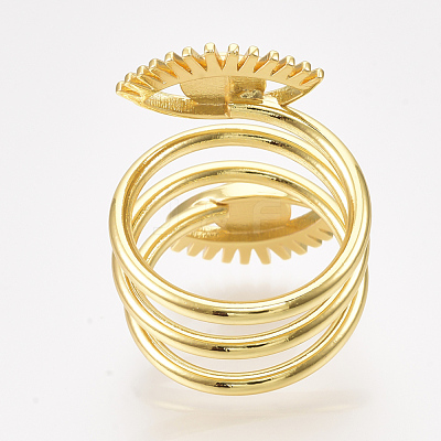 Brass Cuff Rings RJEW-S044-055-1