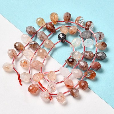 Natural Ferruginous Quartz Beads Strands G-H297-B13-01-1