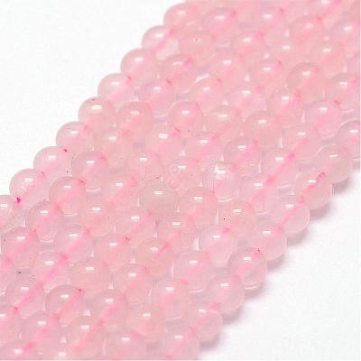 Natural Rose Quartz Beads Strands G-N0195-04-3mm-1