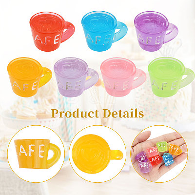 21Pcs 7 Colors Transparent Resin Pendants RESI-GL0001-09-1