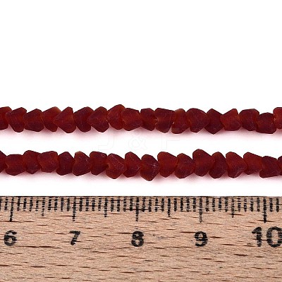 Frosted Transparent Glass Beads Strands GLAA-N016-4mm-26-1