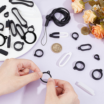 DIY Electronic Stylus & Lighter Silicone Holder Neck Lanyard Making Kit FIND-CP0002-39-1