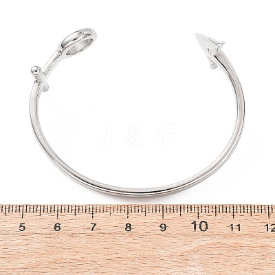 316 Surgical Stainless Steel Cuff Bangles BJEW-C142-10AS-1