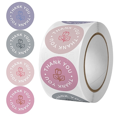 Self-Adhesive Paper Thank You Roll Stickers PAAG-PW0001-155-1