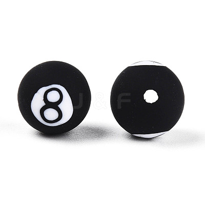 Handmade 8 Ball Polymer Clay Beads CLAY-N014-02A-05-1