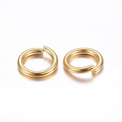 304 Stainless Steel Open Jump Rings X-STAS-O098-02G-04-1