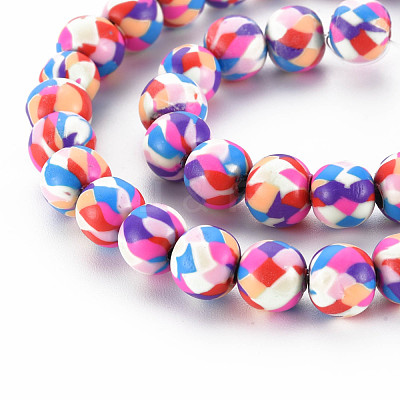 Handmade Polymer Clay Beads Strands CLAY-N008-054-04-1