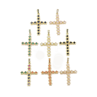 Golden Brass with Glass Pendants KK-A209-15G-1