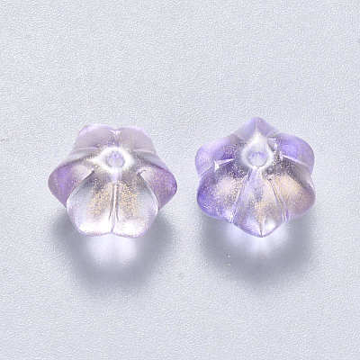 Transparent Spray Painted Glass Beads GLAA-S190-005A-05-1