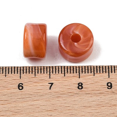 Two-Color Opaque Acrylic Imitation Gemstone Beads AC-CBA3EFE-02J-1