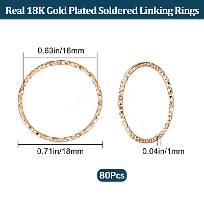 Brass Linking Rings KK-BBC0024-94A-1