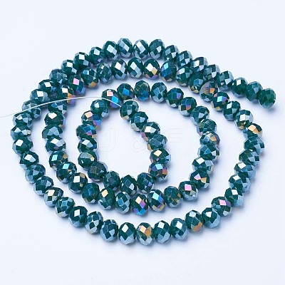 Electroplate Glass Beads Strands EGLA-A044-P6mm-B12-1