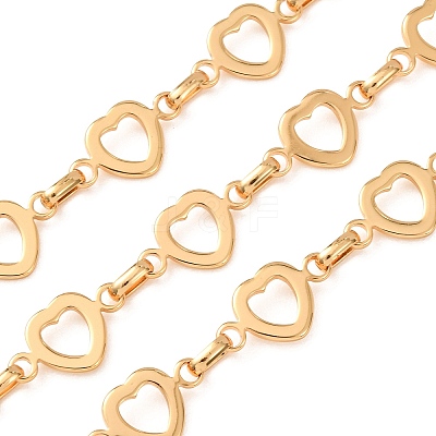 304 Stainless Steel Heart Link Chains SA-CBAE0F2-01G-1