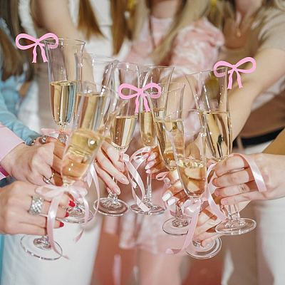 40Pcs Acrylic Wine Glass Charms AJEW-HY0002-52B-01-1