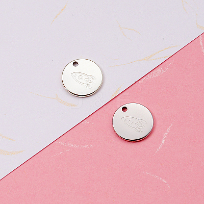 304 Stainless Steel Pendants STAS-CJC0003-47-1