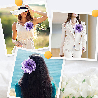 Multi Petal Flower Cloth Brooches JEWB-CN0001-14A-1