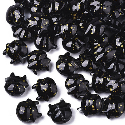 Transparent Spray Painted Glass Beads DGLA-R052-001-E01-1