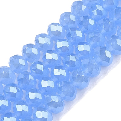 Electroplate Glass Beads Strands EGLA-A044-J8mm-A03-1