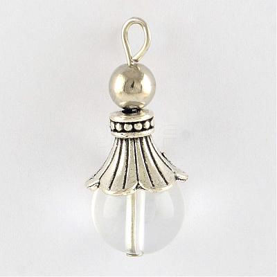 Natural Quartz Crystal Pendants G-Q459-02S-1