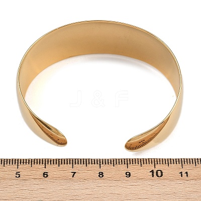 304 Stainless Steel Cuff Bangles BJEW-L709-02G-1