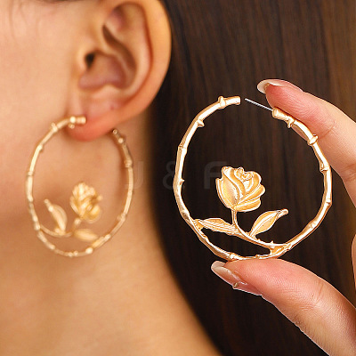 Alloy Stud Earrings WGE798E-05-1