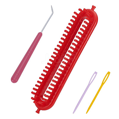 Oval Plastic Long Knitting Loom DIY-WH0591-593-1