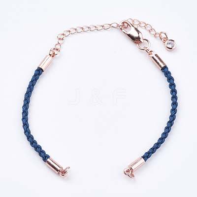 Braided Cotton Cord Bracelet Making MAK-I006-26-1