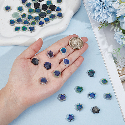 60Pcs 5 Colors Glass Beads GLAA-PA0001-72-1