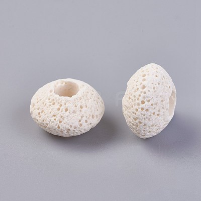 Natural Lava Rock European Beads G-I220-H01-1