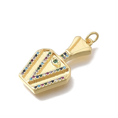 Brass Micro Pave Cubic Zirconia Bottle Pendants KK-D431-051A-01-1