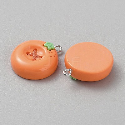 Opaque Resin Pendants CRES-CJC0011-004G-P-1