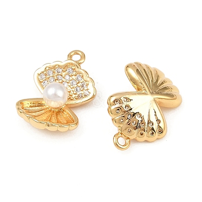 Brass Micro Pave Cubic Zirconia Pendants KK-F902-06B-G-1