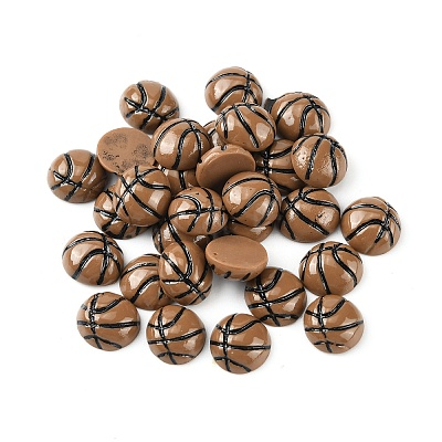 Sport Ball Theme Opaque Resin Cabochons RESI-WH0021-52A-1