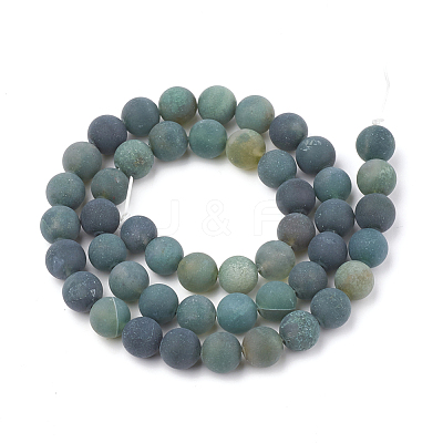 Natural Moss Agate Beads Strands X-G-T106-018-1